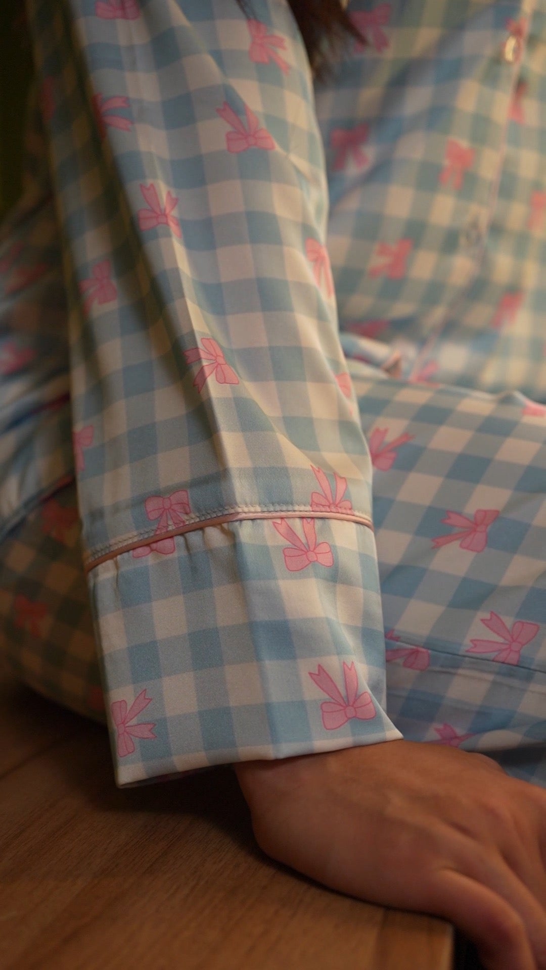 Baby Blue Ribbon Bow PJ
